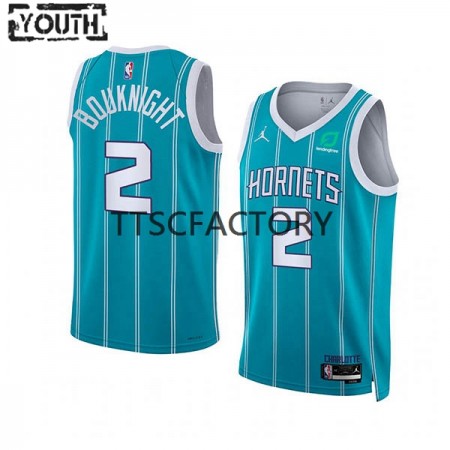 Maglia NBA Charlotte Hornets James Bouknight 2 Jordan 2022-23 Icon Edition Teal Swingman - Bambino